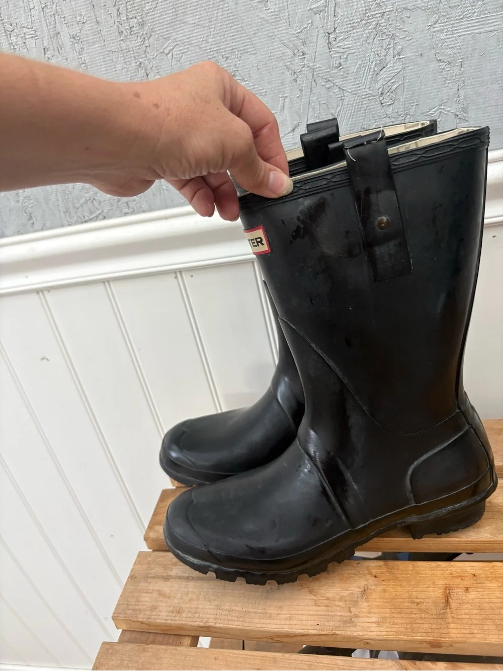 Hunter Black Men's Rain & Snow Boots